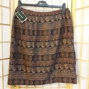 NWT Hunt Club Boho Print Multi Color Wrap Skirt 14